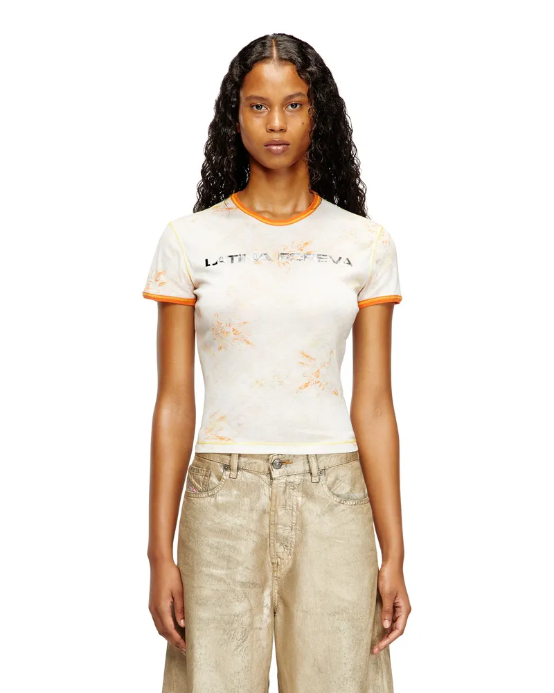 Diesel T-Shirt mit Latina Foreva Print - T-Shirts - Damen - Weiss Weiss