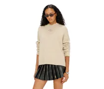 Pullover aus Woll- und Alpakamischung - Strickwaren - Damen - Beige