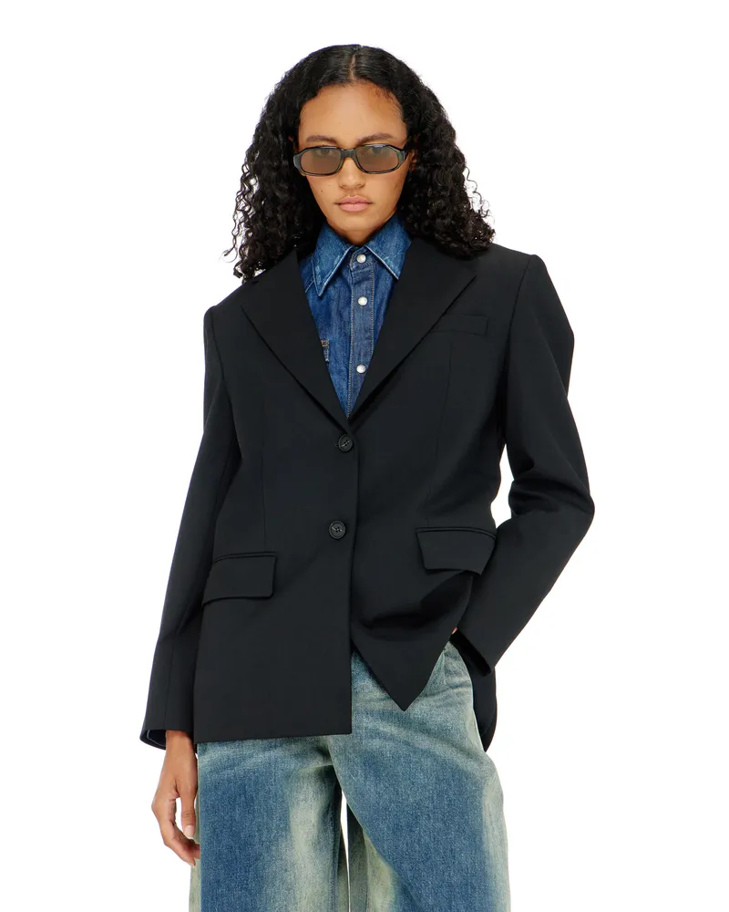 Diesel Blazer aus Wollmischung - Jacken - Damen - Schwarz Schwarz