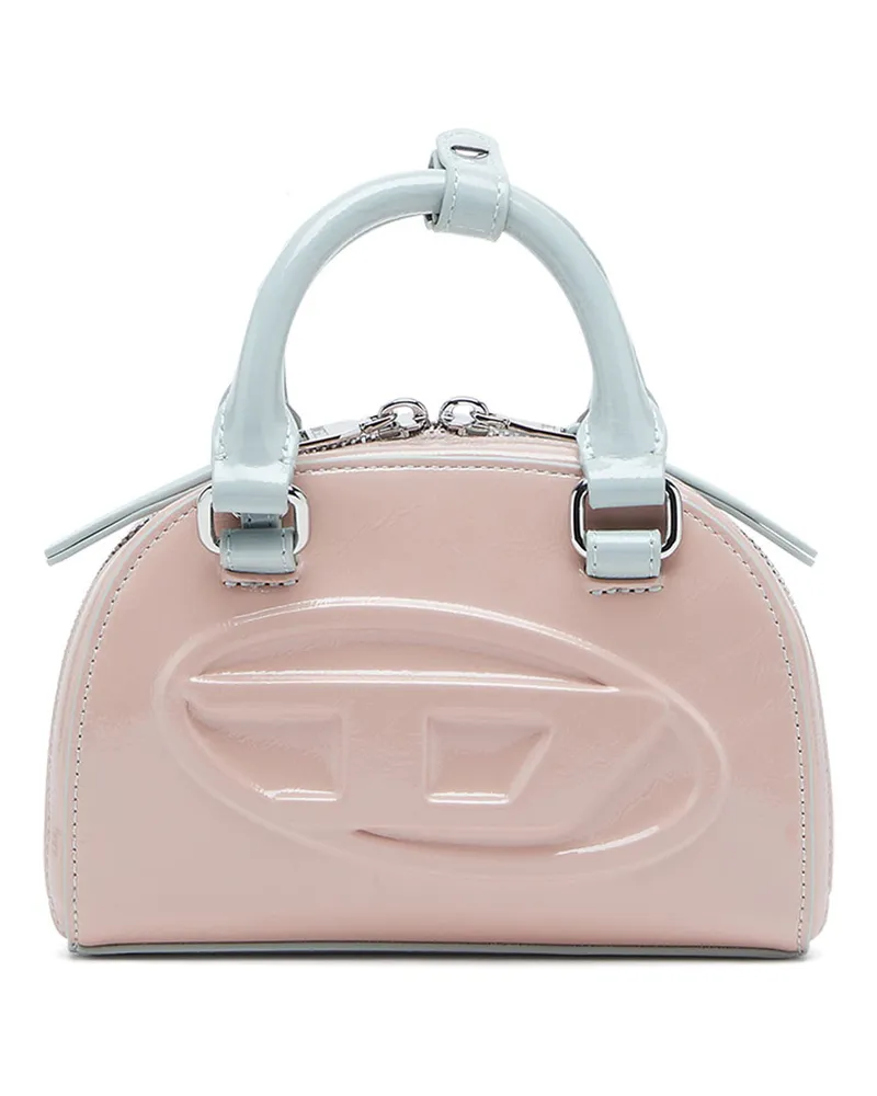 Diesel 1DR Dome-Mini Umhängetasche mit Naplak-Effekt - Schultertaschen - Damen - Rosa Rosa
