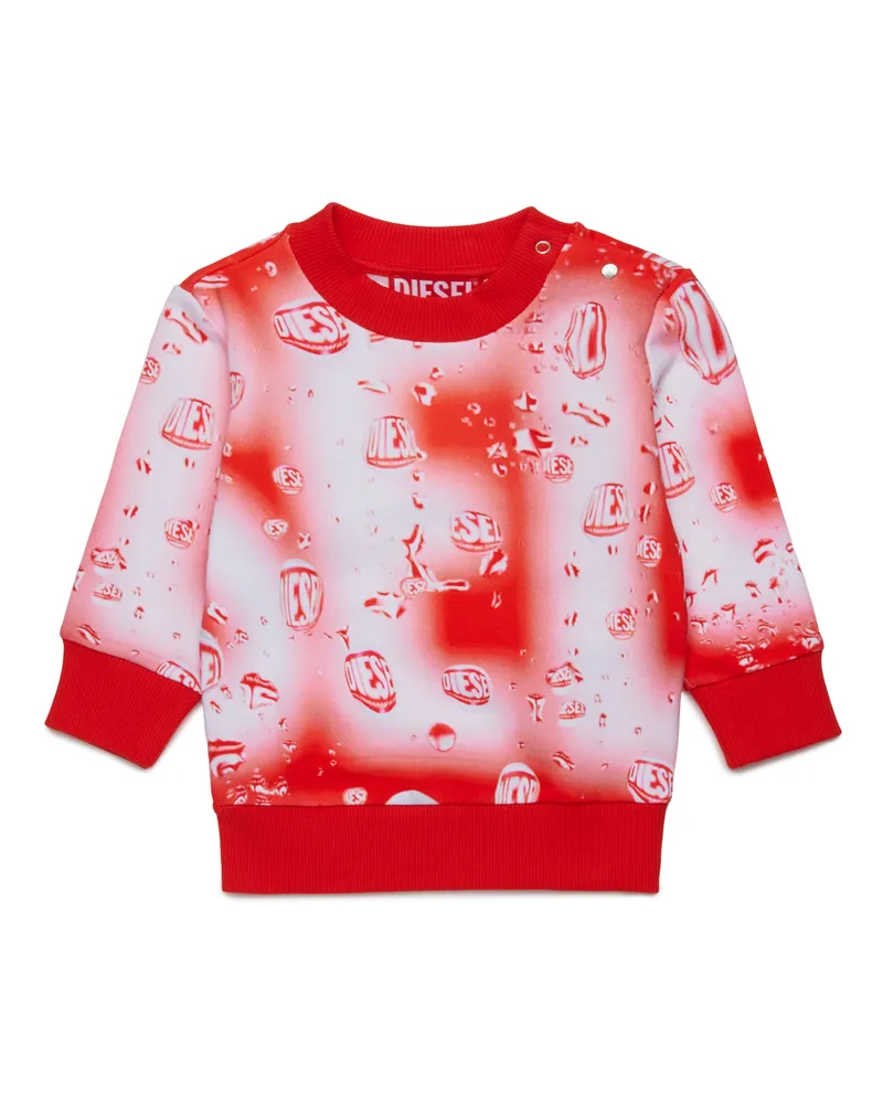 Diesel Baumwoll-Sweatshirt mit Logo - Sweatshirts - Unisex - Rot Rot
