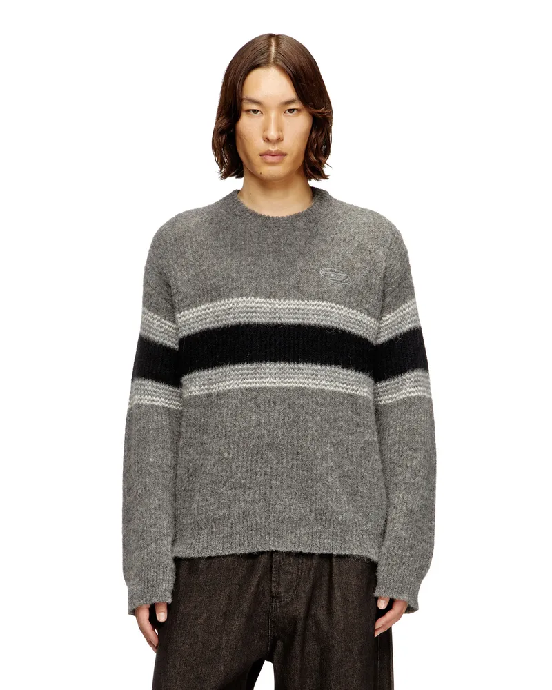 Diesel Striped jumper in alpaca blend - Strickwaren - Herren - Bunt Bunt