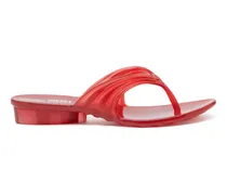 Künstlerisch gestaltete Flip-Flops aus Melflex - Sandalen - Damen - Rot