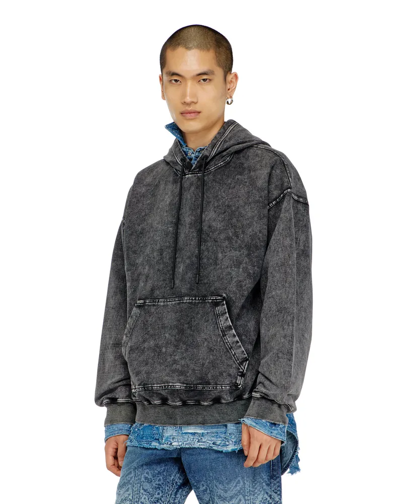 Diesel Sweatshirt mit Denim-Effekt-Behandlung - Sweatshirts - Herren - Grau Grau