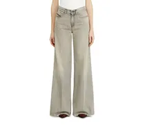 Flare Jeans Regular Waist 1978 D-Akemi, Grau, Reißverschluss