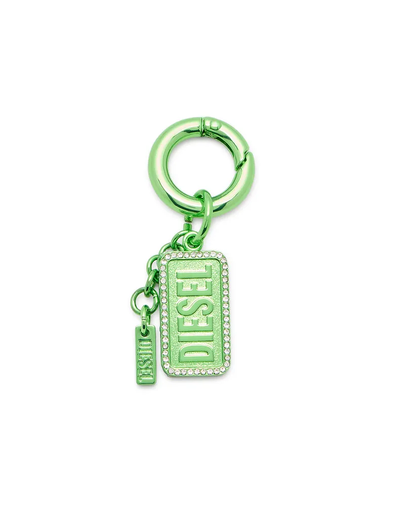 Diesel Metall-Schlüsselanhänger mit Diesel-Logo und Strasssteinen - Charms und Schlüsselanhänger - Unisex - Grün Grün