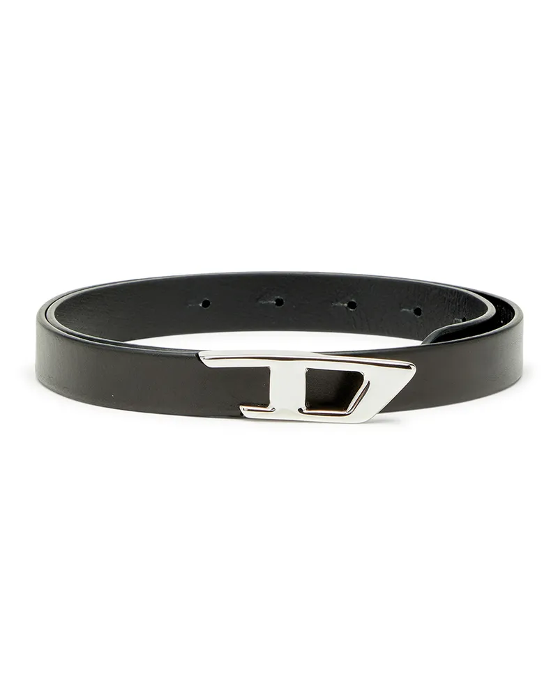 Diesel 2 cm Ledergürtel mit D-Schnalle aus Metall - Gürtel - Damen - Schwarz Schwarz