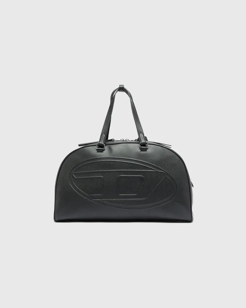 Diesel 1DR Dome - Ledertasche mit Oval D Logo - Reisetaschen - Unisex - Schwarz Schwarz