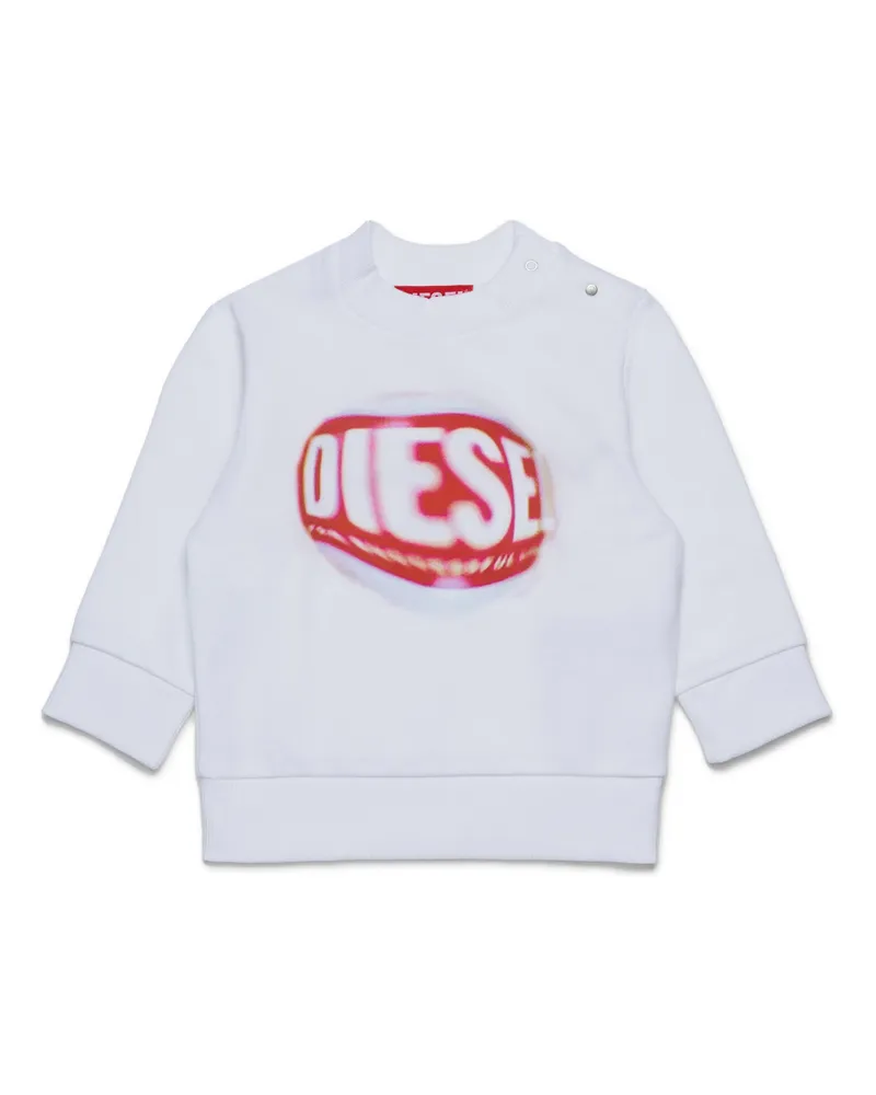 Diesel Baumwoll-Sweatshirt mit Logodruck - Sweatshirts - Unisex - Weiss Weiss