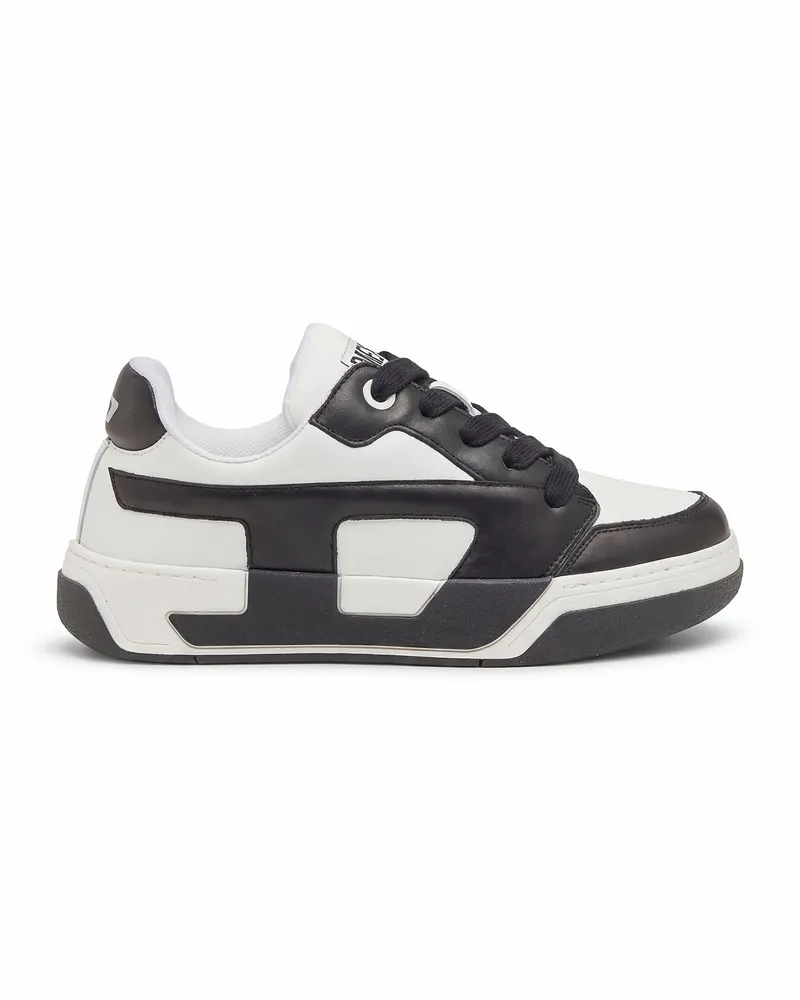 Diesel D-Ollie-Sneakers aus Leder im Colour-Block-Design - Sneakers - Herren - Weiss Weiss