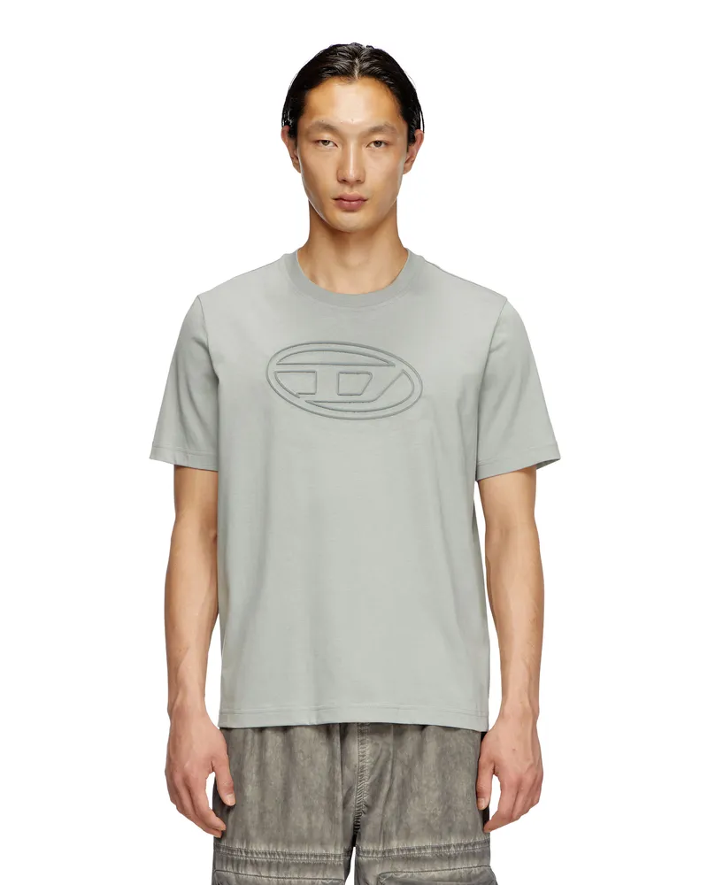 Diesel T-Shirt mit Oval D-Prägung - T-Shirts - Herren - Grau Grau