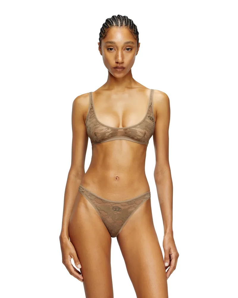Diesel Bralette mit Camouflage-Spitze - BHs - Damen - Braun Braun