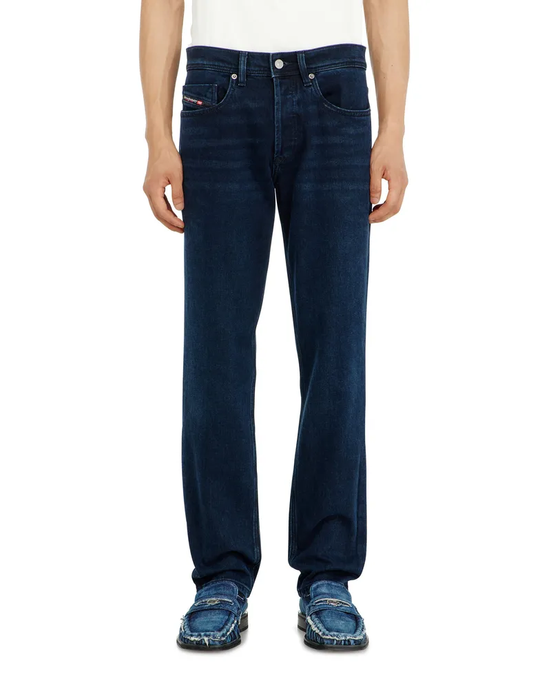 Diesel Regular Jeans Regular Waist 2023 D-Finitive, Dunkelblau, Knopfverschluss Blau