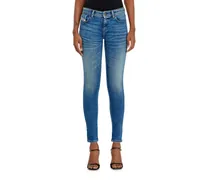 Skinny Jeans Regular Waist 2017 Slandy, Mittelblau, Reißverschluss