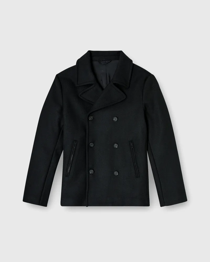 Diesel Cabanjacke aus gefilztem Wollgemisch - Winterjacken - Herren - Schwarz Schwarz
