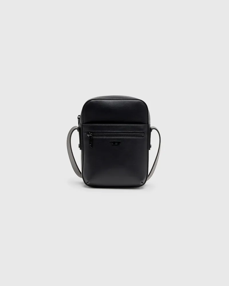 Diesel Rivet-D - Crossbody-Tasche aus PU mit Nieten-Details - Schultertaschen - Herren - Schwarz Schwarz