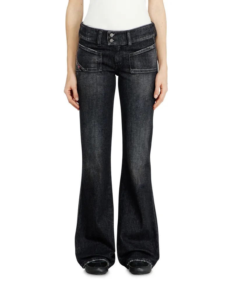Diesel Bootcut Jeans Low Waist D-Hush - Jeans - Damen - Schwarz Schwarz