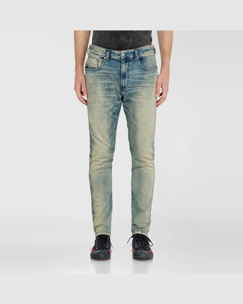 Diesel Slim Regular Waist 2062 D-Strukt Joggjeans, Mittelblau, Reißverschluss Blau