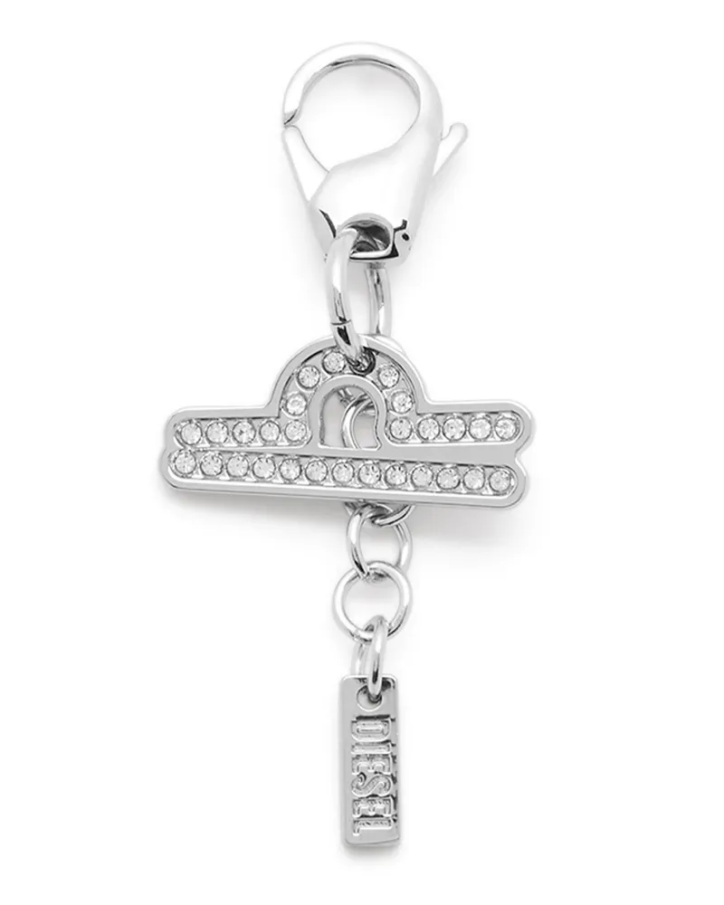 Diesel Metall-Libra-Anhänger mit Strasssteinen - Charms und Schlüsselanhänger - Unisex - Silber Silber