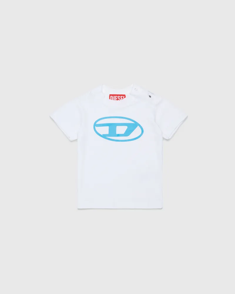 Diesel Baumwoll-T-Shirt mit Oval D Print - T-Shirts und Tops - Herren - Weiss Weiss