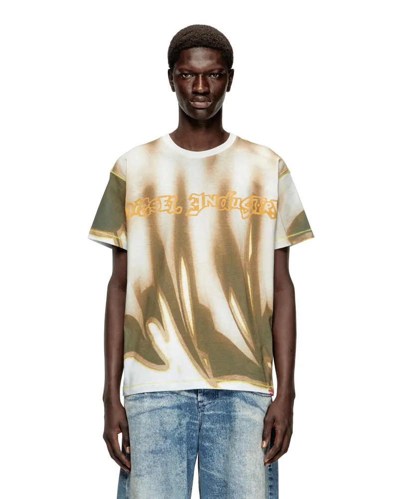 Diesel T-Shirt mit Graffiti-Print - T-Shirts - Herren - Bunt Bunt