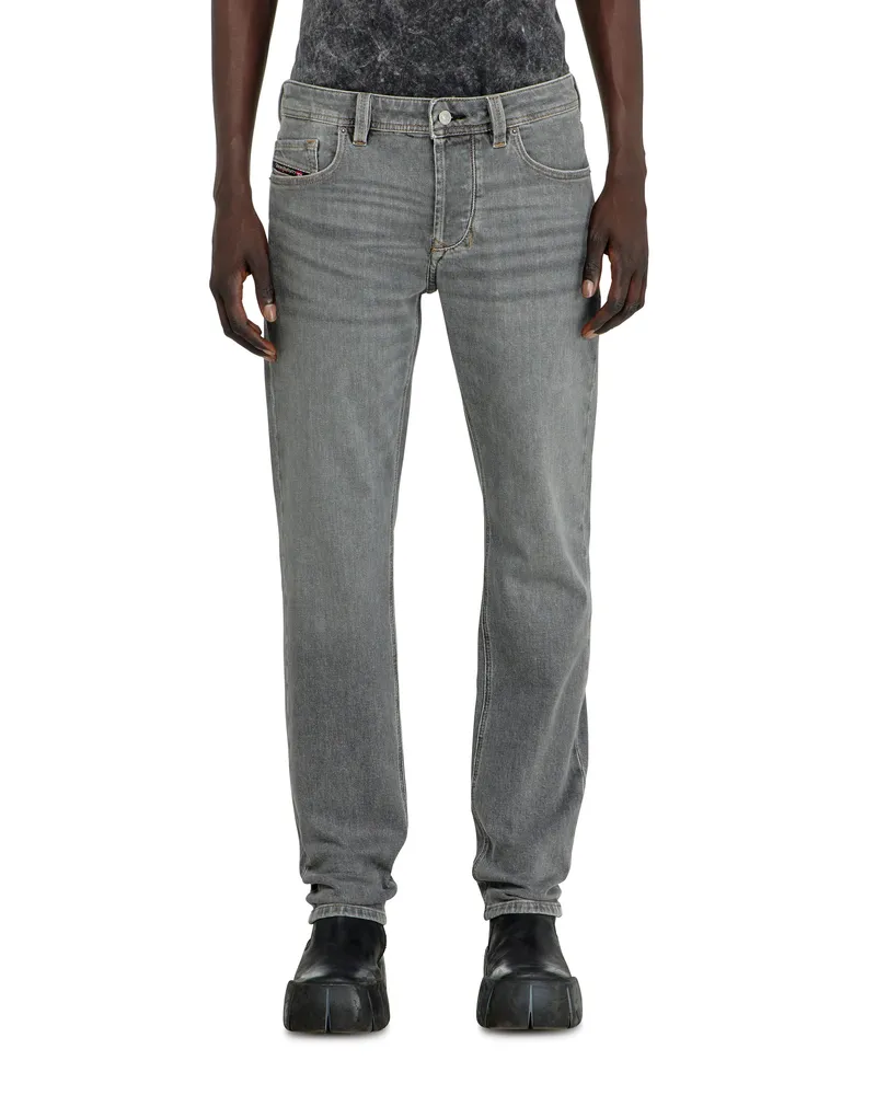 Diesel Regular Jeans Low Waist 1986 Larkee-Beex, Grau, Knopfverschluss Grau