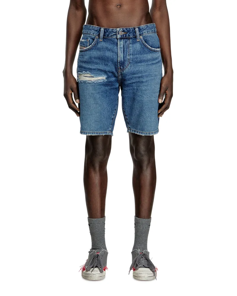Diesel Schmal geschnittene Shorts aus Denim - Denim Kurze Hose - Herren - Blau Blau