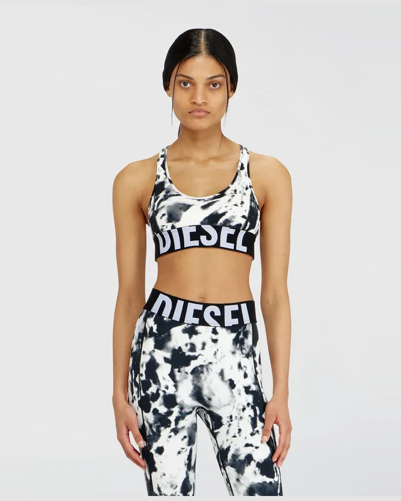 Diesel Sport-BH aus bedruckter Mikrofaser - BHs - Damen - Bunt Bunt