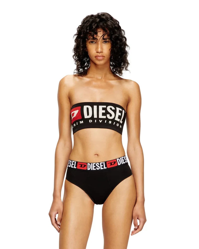 Diesel Trägerloser BH mit Maxi-Logo - BHs - Damen - Schwarz Schwarz