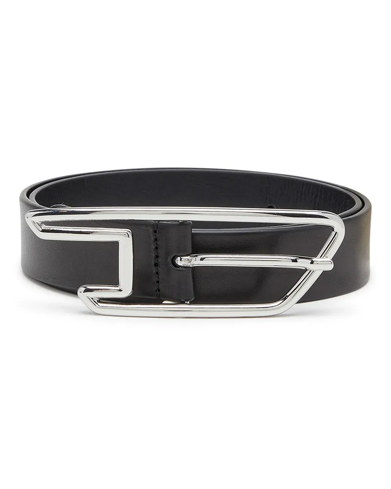 Diesel 3 cm Gürtel aus pull-up Leder - Gürtel - Damen - Schwarz Schwarz