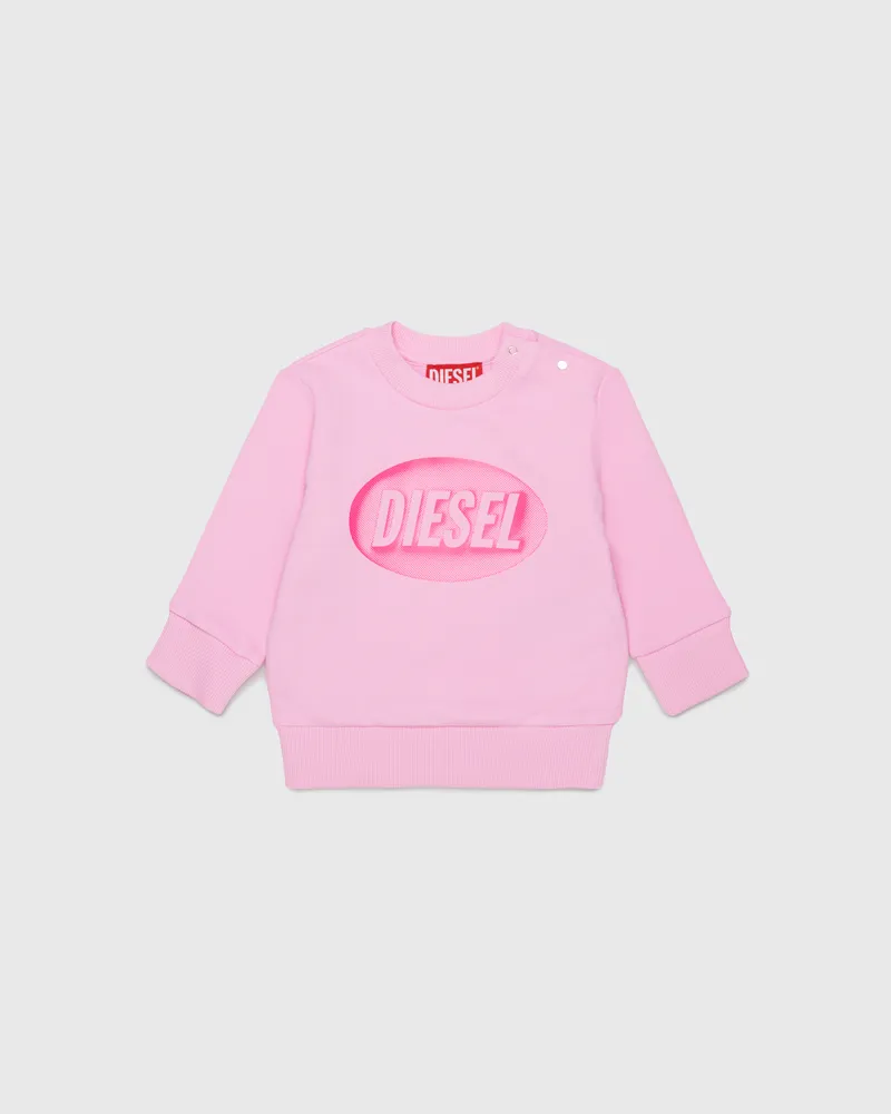 Diesel Baumwoll-Sweatshirt mit Logo-Print - Sweatshirts - Unisex - Rosa Rosa