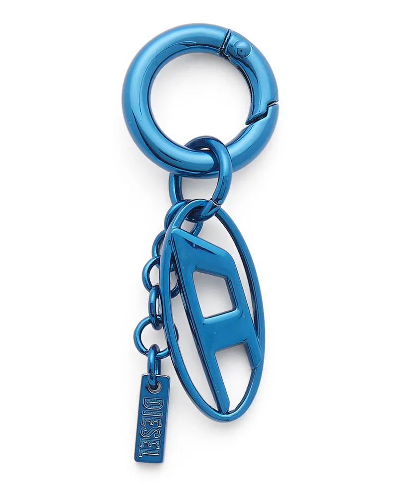 Diesel Metallschlüsselanhänger mit ovalem D-Anhänger - Charms und Schlüsselanhänger - Unisex - Blau Blau