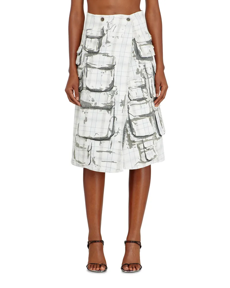 Diesel Jeans-Midirock mit Peel-off-Effekt - Röcke - Damen - Grau Grau