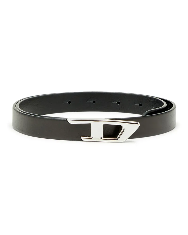 Diesel 2 cm Ledergürtel mit D-Schnalle aus Metall - Gürtel - Damen - Schwarz Schwarz