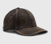Basecap aus gewaschenem Baumwolltwill - Hüte - Herren - Schwarz
