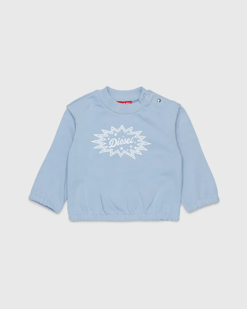 Diesel Baumwoll-Sweatshirt mit starburst Logo-Print - Sweatshirts - Damen - Blau Blau