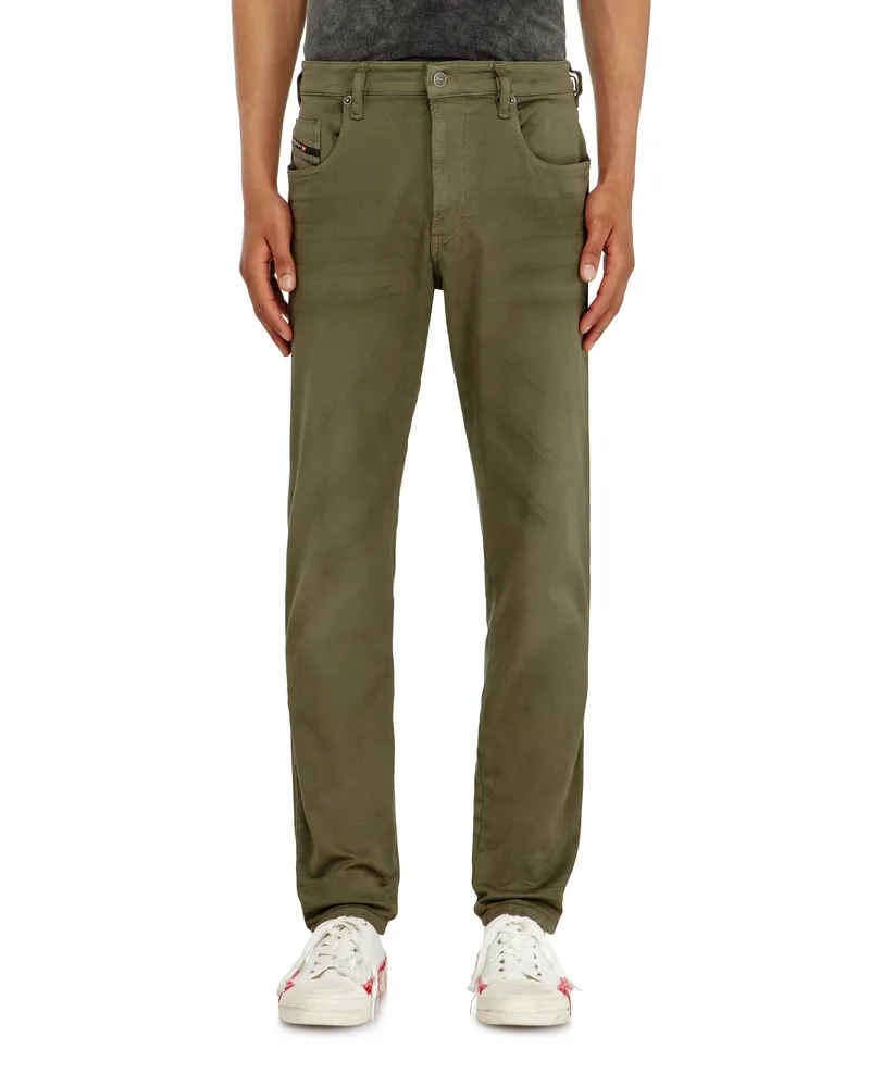 Diesel Slim Regular Waist 2062 D-Strukt Joggjeans, Farbig, Reißverschluss Grün