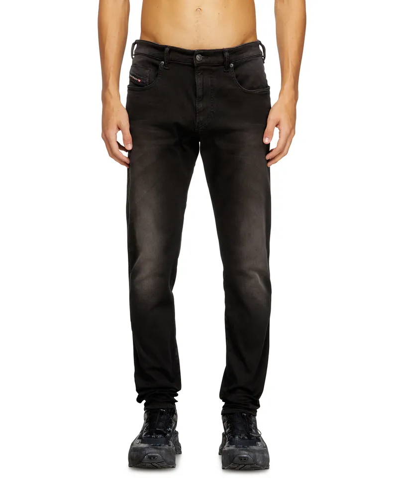 Diesel Slim Regular Waist 2062 D-Strukt Joggjeans, Farbig, Reißverschluss Schwarz