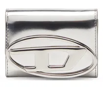 Bifold-Kartenetui aus Hochglanz-Leder - Kleine Portemonnaies - Damen - Silber