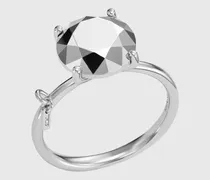 Ring aus Sterlingsilber mit Diamantschliff - Ringe - Unisex - Silber