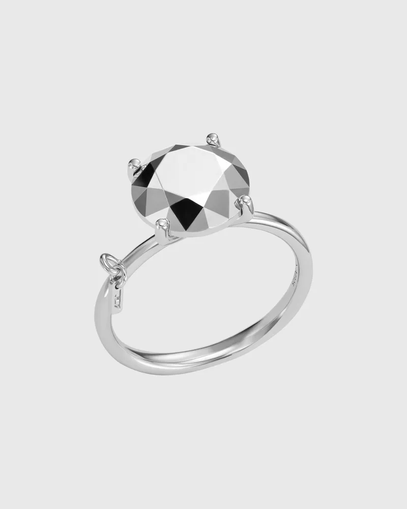 Diesel Ring aus Sterlingsilber mit Diamantschliff - Ringe - Unisex - Silber Silber