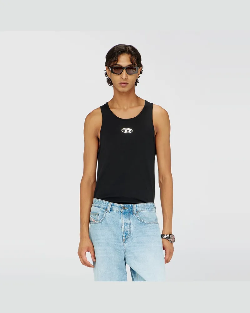 Diesel Baumwoll-Tanktop mit Logo - T-Shirts - Herren - Schwarz Schwarz