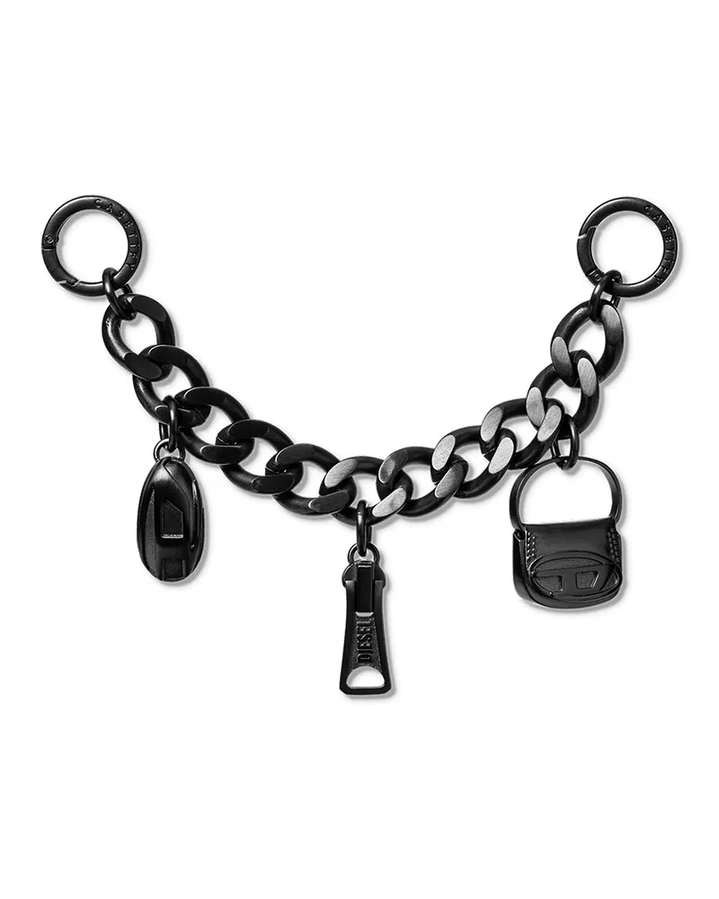 Diesel Anhänger Dick Gun Metal - Universal straps - Unisex - Schwarz Schwarz