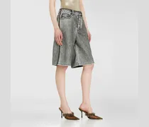 Bermudashorts aus PU - Hosen - Damen - Grau