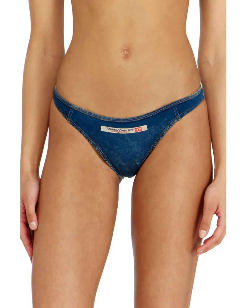 Diesel Brazilian-Slips aus Baumwolle mit Denim-Effekt - Strings - Damen - Blau Blau