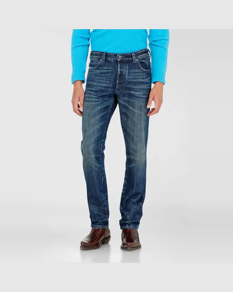 Diesel Slim Jeans Regular Waist 1993 D-Vyl, Dunkelblau, Knopfverschluss Blau