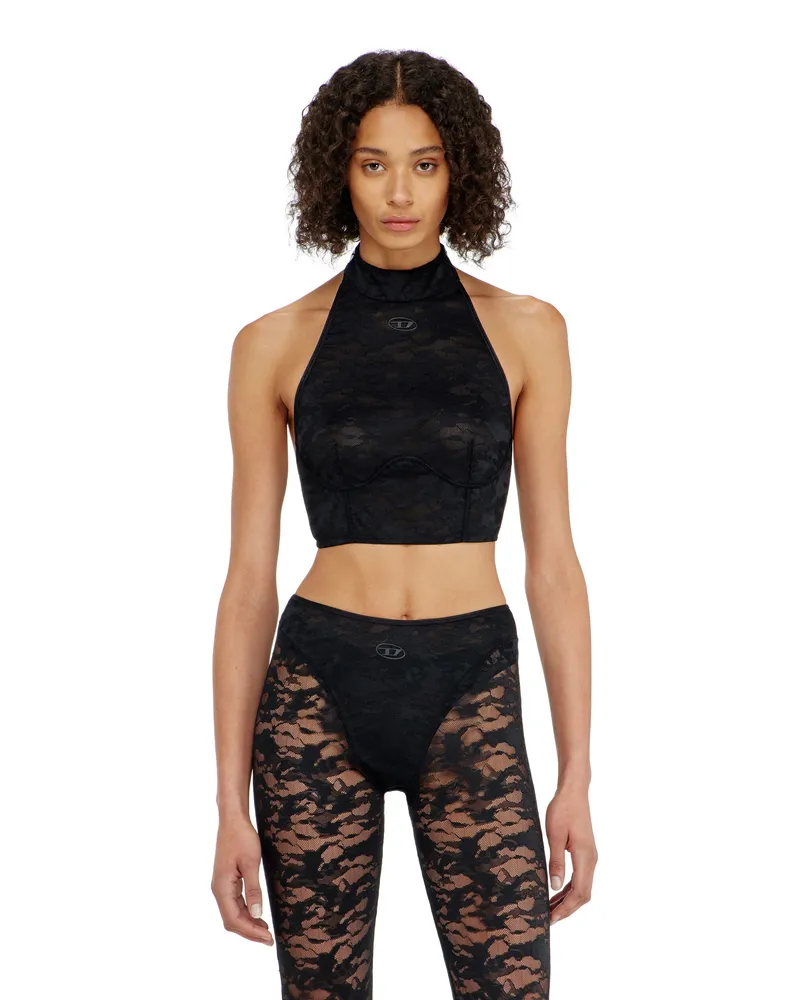 Diesel Spitzen-Bralette mit Neckholder - BHs - Damen - Schwarz Schwarz