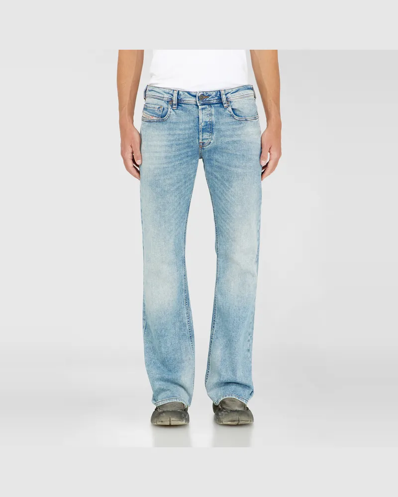 Diesel Bootcut Jeans Low Waist 2007 Zatiny, Hellblau, Knopfverschluss Blau