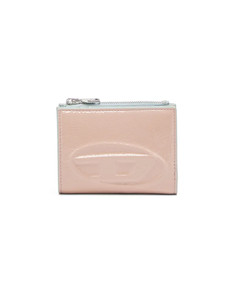Diesel Kleines Portemonnaie mit Lackeffekt - Kleine Portemonnaies - Damen - Rosa Rosa