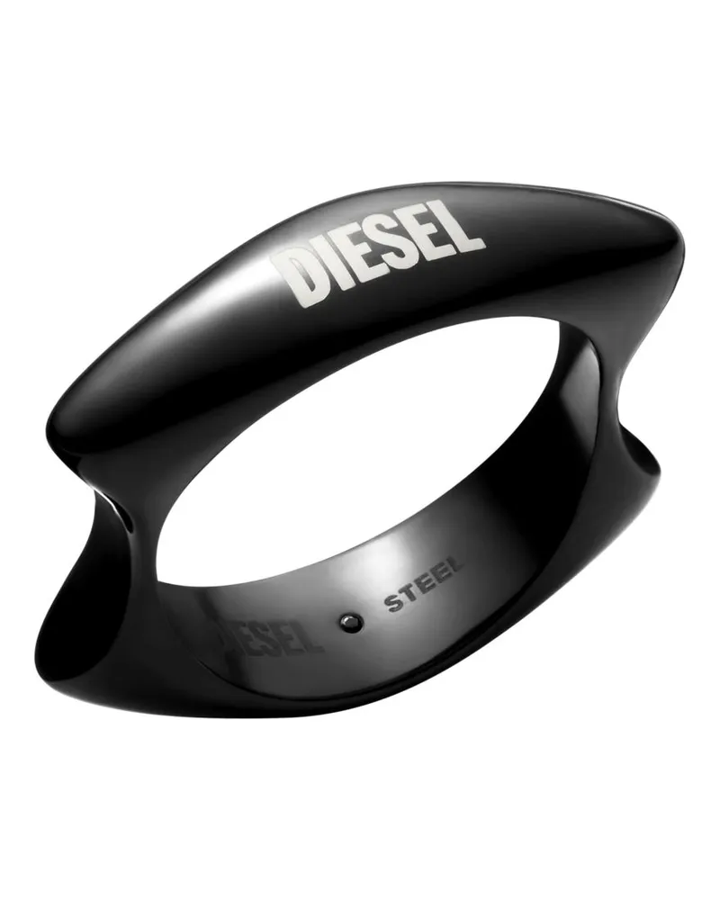 Diesel Bandring aus schwarzem Edelstahl - Ringe - Unisex - Schwarz Schwarz